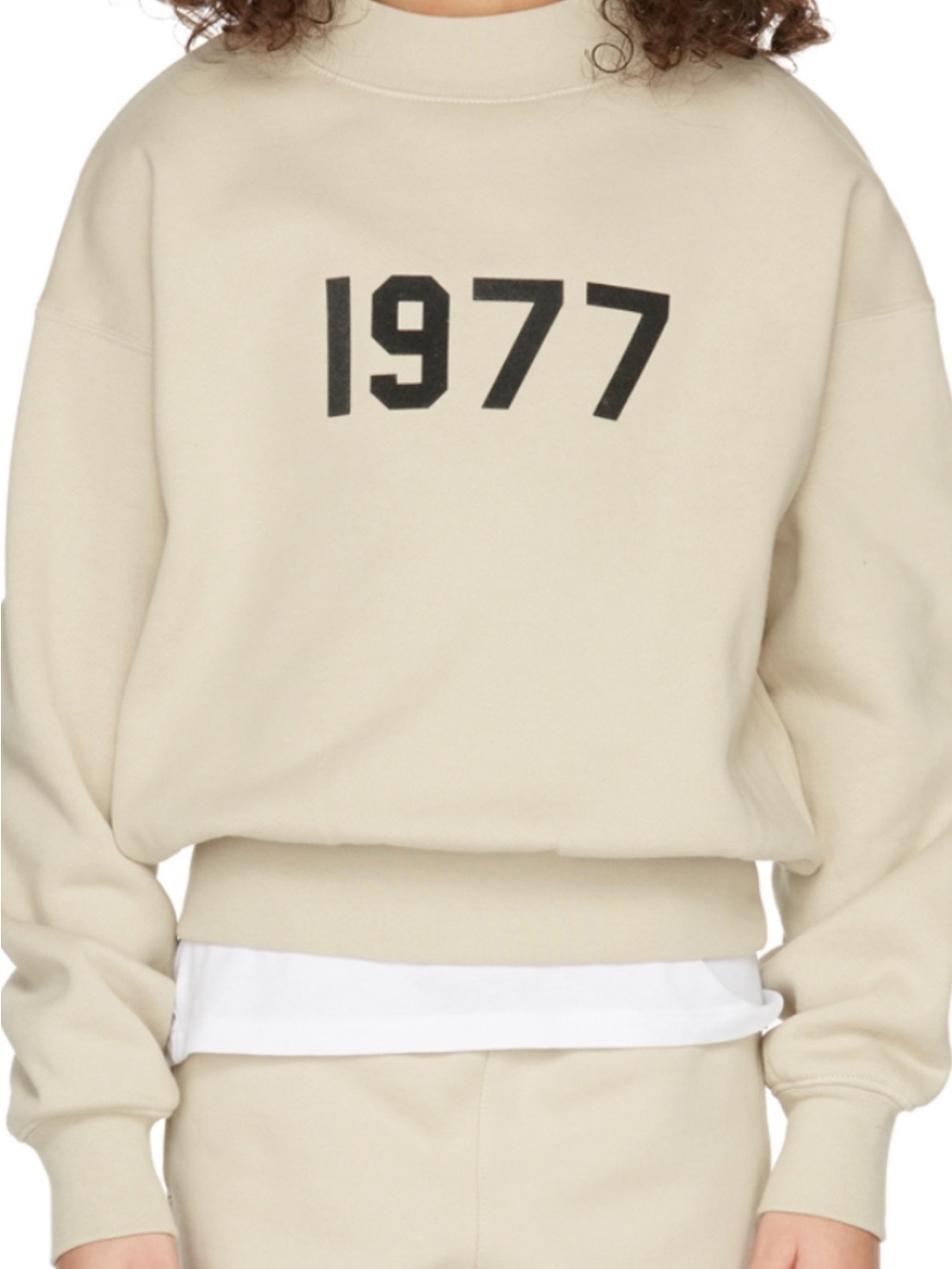 Kids ESSETIALS 1977 Graphic Crewneck Sweatshirt - Cream